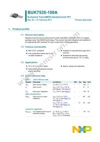 BUK7535-100A Datasheet Page 2