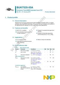 BUK7535-55A Datasheet Page 2