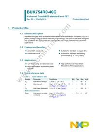 BUK754R0-40C Datasheet Page 2