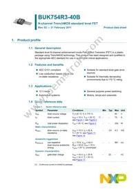 BUK754R3-40B Datasheet Page 2