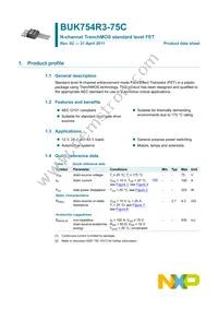 BUK754R3-75C Datasheet Cover