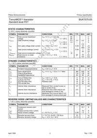 BUK7575-55 Datasheet Page 2