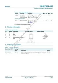 BUK7604-40A Datasheet Page 2