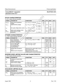 BUK7605-30A Datasheet Page 2