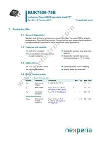 BUK7606-75B Datasheet Cover