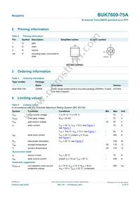 BUK7609-75A Datasheet Page 2