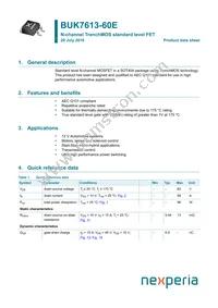 BUK7613-60E Datasheet Cover