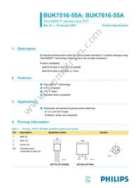 BUK7616-55A Datasheet Cover