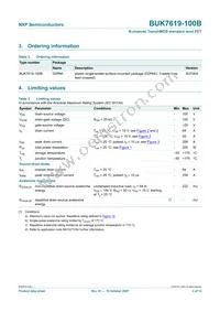 BUK7619-100B Datasheet Page 3