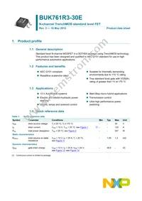 BUK761R3-30E Datasheet Page 2
