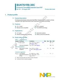 BUK761R8-30C Datasheet Page 2