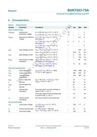 BUK7623-75A Datasheet Page 5