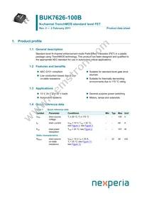 BUK7626-100B Datasheet Cover