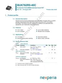 BUK762R0-40C Datasheet Cover