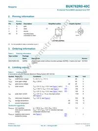 BUK762R0-40C Datasheet Page 2