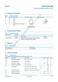BUK762R6-40E Datasheet Page 2