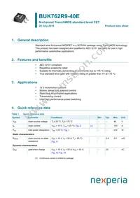 BUK762R9-40E Datasheet Cover