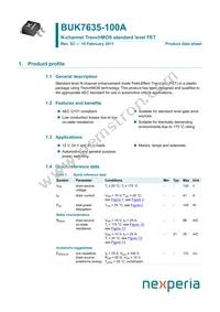 BUK7635-100A Datasheet Cover