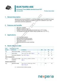 BUK764R0-40E Datasheet Cover