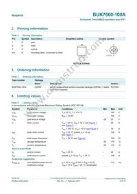 BUK7660-100A Datasheet Page 2