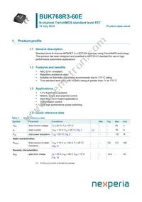 BUK768R3-60E Datasheet Cover