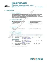 BUK7905-40AI Datasheet Cover