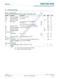 BUK7905-40AI Datasheet Page 3