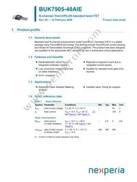 BUK7905-40AIE Datasheet Cover