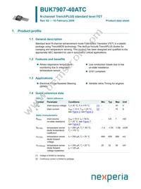 BUK7907-40ATC Datasheet Cover