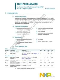 BUK7C06-40AITE Datasheet Page 2