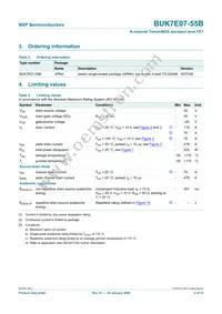 BUK7E07-55B Datasheet Page 3