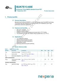 BUK7E13-60E Datasheet Cover