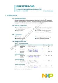 BUK7E2R7-30B Datasheet Page 2