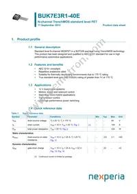 BUK7E3R1-40E Datasheet Cover