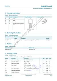BUK7E3R1-40E Datasheet Page 2