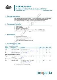 BUK7K17-60EX Datasheet Cover