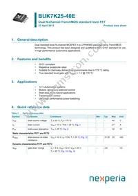 BUK7K25-40E Datasheet Cover