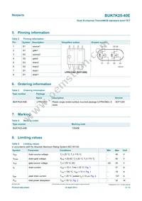 BUK7K25-40E Datasheet Page 2