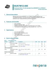 BUK7M12-40EX Datasheet Cover