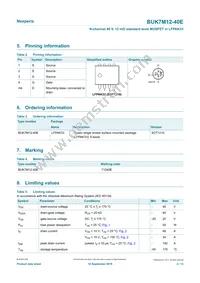 BUK7M12-40EX Datasheet Page 2