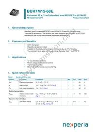 BUK7M15-60EX Datasheet Cover