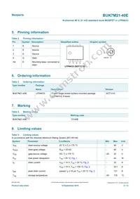 BUK7M21-40EX Datasheet Page 2