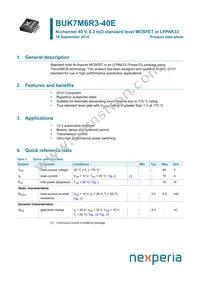 BUK7M6R3-40EX Datasheet Cover