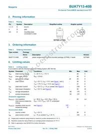 BUK7Y13-40B Datasheet Page 2