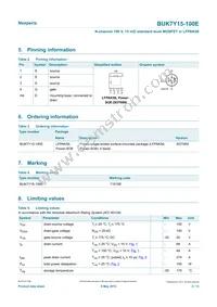 BUK7Y15-100EX Datasheet Page 2
