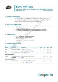 BUK7Y19-100EX Datasheet Cover