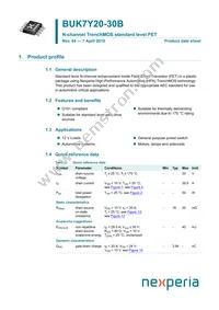 BUK7Y20-30B Datasheet Cover