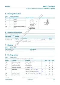 BUK7Y3R5-40E Datasheet Page 2