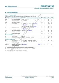 BUK7Y54-75B Datasheet Page 4