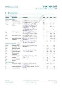 BUK7Y54-75B Datasheet Page 7